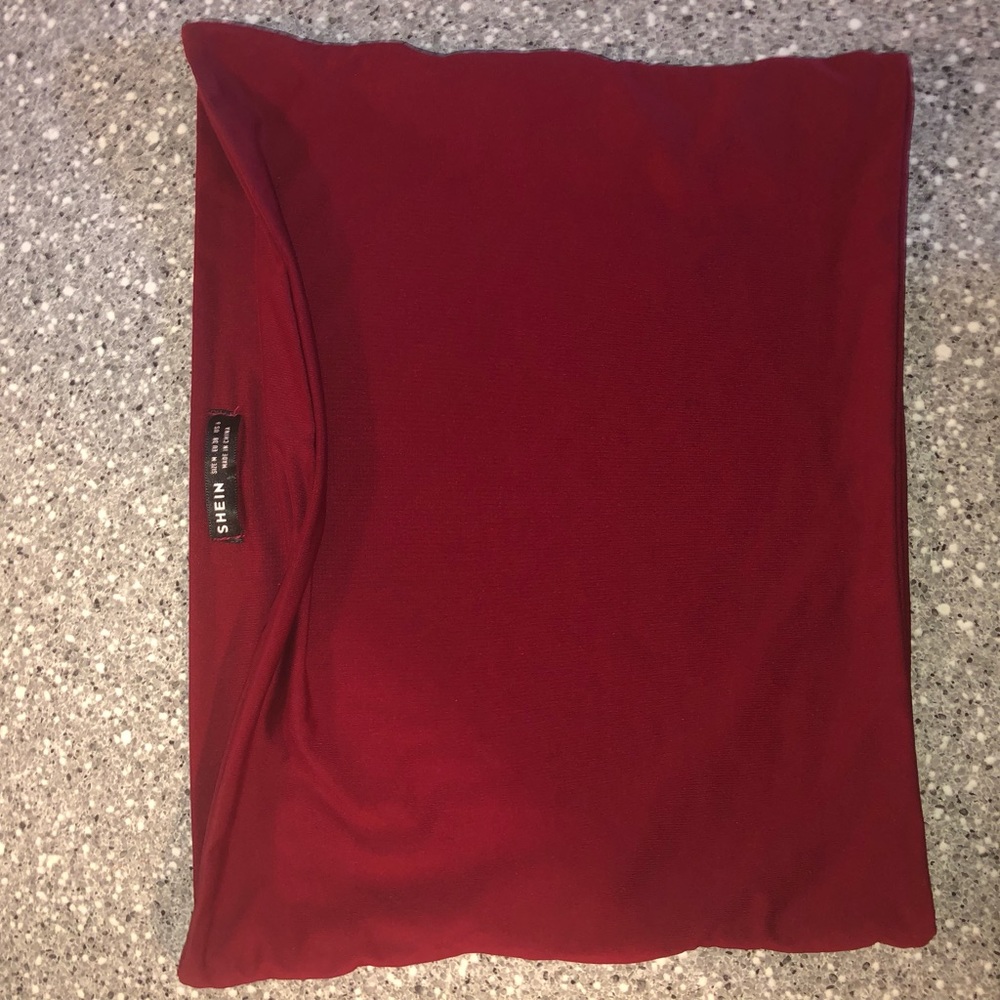 Red crop top. Silky.